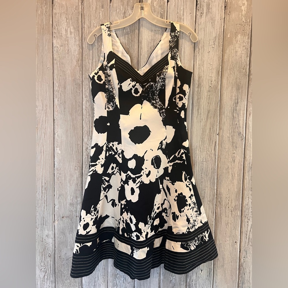Nine West Black and White Floral Dress